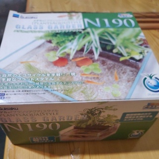 日本SUISAKU水作N190 玻璃魚草生態缸19x21x10cm(魚菜共生)種植養殖2合1套