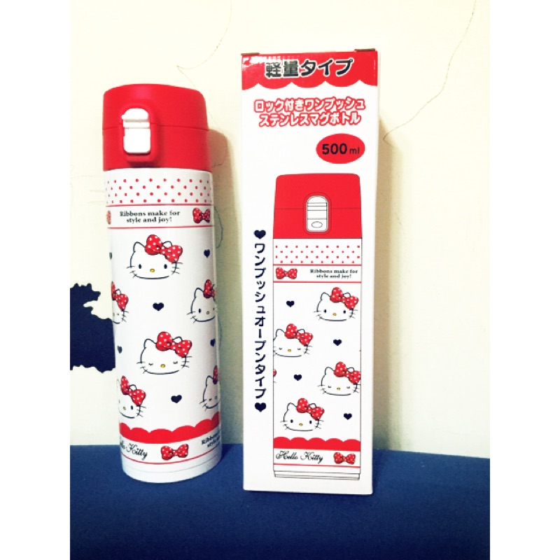 全新 日本正版授權 Hello Kitty 500ml保溫瓶