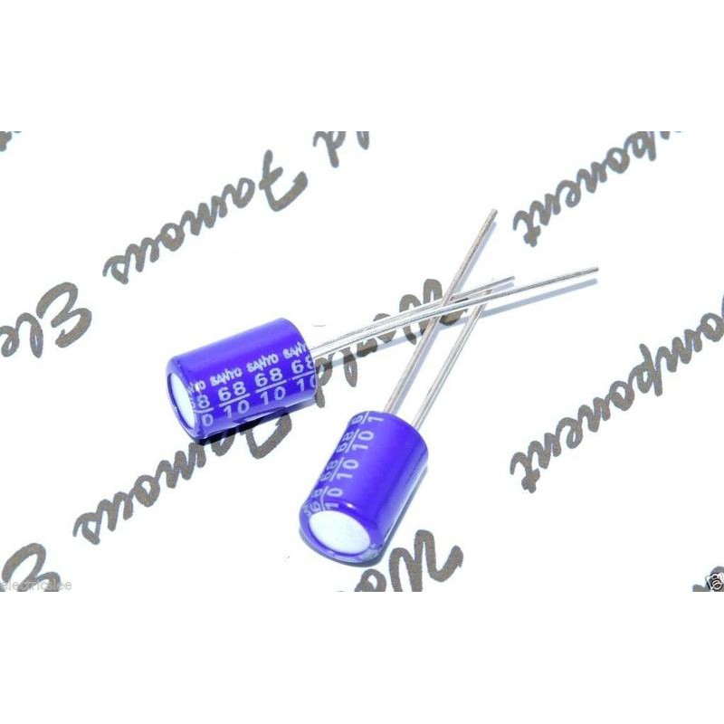 NEW X 10 Pcs. Sanyo 10V 220uF OScon OS CON Organic - Foto 2