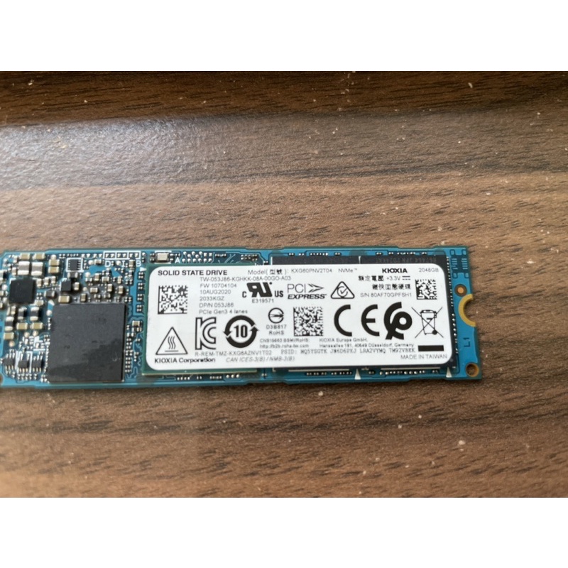 TOSHIBA(KIOXIA )XG6-P 2T 2TB M.2 2280 NVMe KXG60PNV2T04  SSD