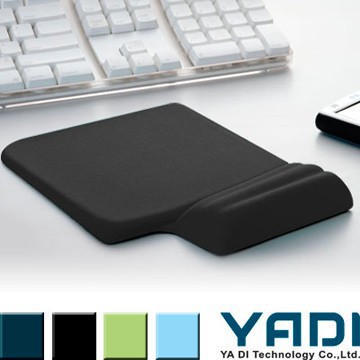 YADI 高緩壓機能舒壓滑鼠墊 (墨黑）MPF170K&amp;高緩壓機能護腕墊 ~墨黑
