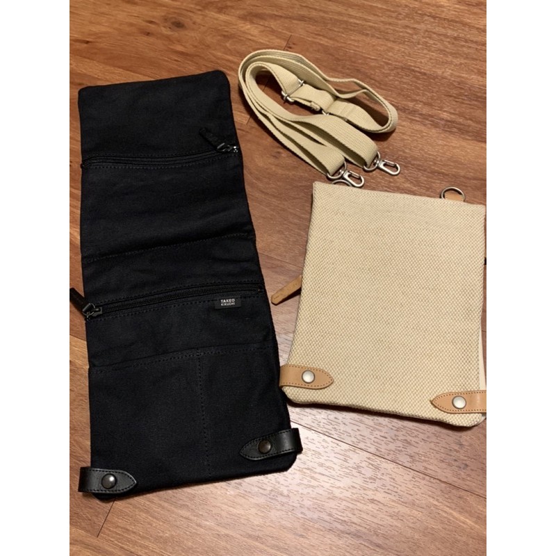 新品takeo Kikuchi 菊池武夫帆布斜背包腰包兩色 蝦皮購物