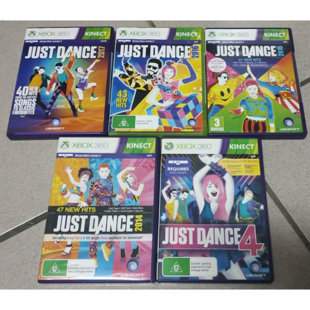 Xbox360 遊戲5片合售舞力全開系列just Dance 4 2014 2015 2016 2017 蝦皮購物