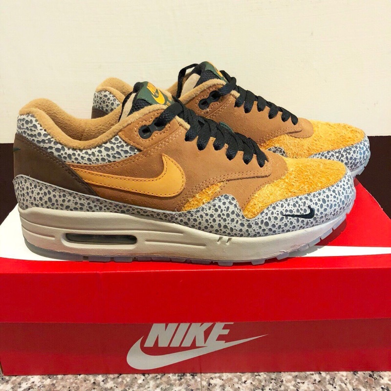 Nike Air Max 1 PREMIUM atmos safari 25CM GS US7 台灣公司貨 附發票