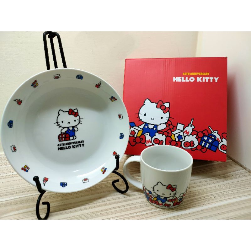 Hello Kitty白瓷杯盤組