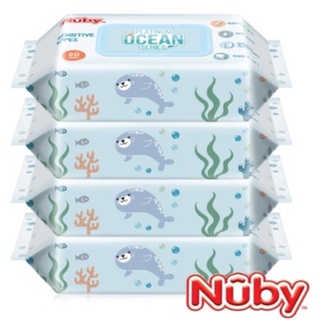 NUBY 海洋系列極厚柔濕巾(60抽/4包)