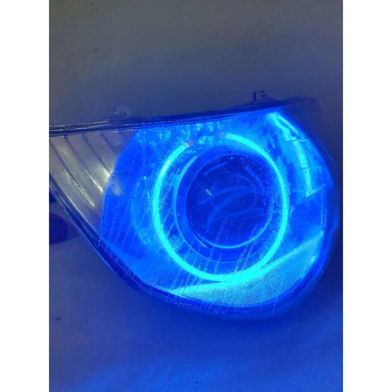 RS100魚眼大燈組 藍色光圈（H1燈泡）非HID或LED大燈