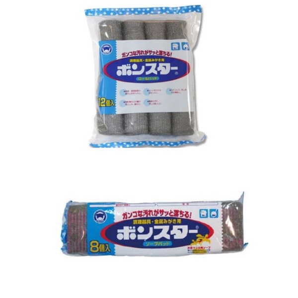 日本製 BONSTAR 極細鋼絲絨菜瓜布 12入    免洗劑 8入【 咪勒 生活日鋪 】