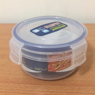 《三合百貨》天廚圓型保鮮盒 密封盒 保鮮罐 樂扣 食物盒 冷藏盒 臺灣製造 240ml
