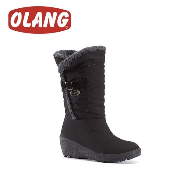 【OLANG 義大利 ELSA OLANTEX 防水雪靴《黑》】1403/保暖/滑雪/雪地/悠遊山水