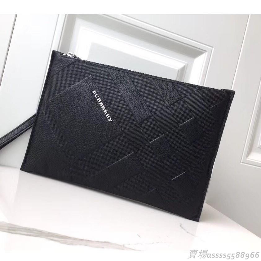 小叮噹 巴宝莉burberry 最新款男士手拿包商務男士手抓包商務包原版皮料超大空間錢包品牌長夾多卡位 蝦皮購物