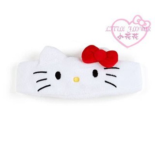 ♥小公主日本精品♥Hello Kitty 大臉款絨毛束髮帶99127909