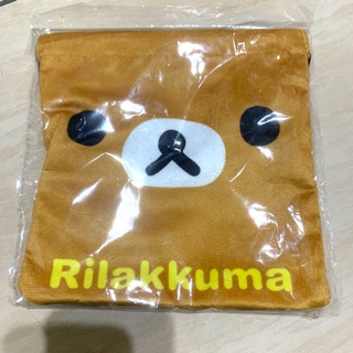 現貨 正版 拉拉熊 束口袋 絨布束口袋 收納袋 懶懶熊 rirakkuma
