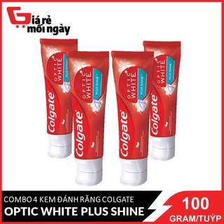 組合 4 管 Colgate 光學白牙膏美白和增亮牙齒 110gX4