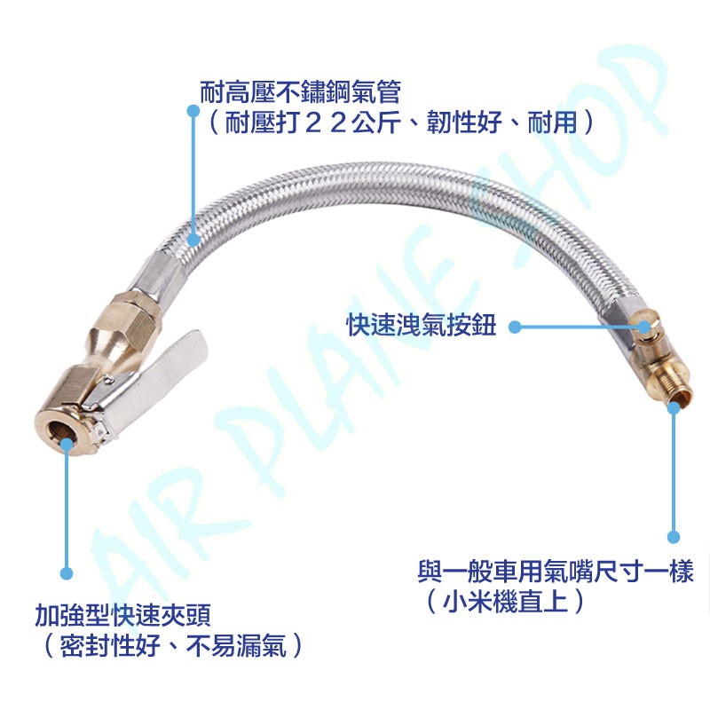 打氣快夾 快速接頭 快速打氣 延長轉接頭  不銹鋼 小米 米其林  打氣機 螺紋