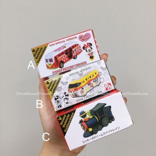 東京迪士尼 2020 特別款 米奇 米妮 蜷尾花 列車 點點 巴士 遊園車 多美車 tomica 模型車 玩具