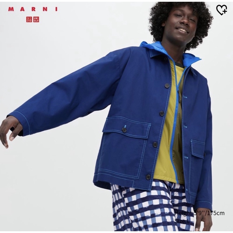 MARNI  X UNIQLO 寬版工裝風外套 日本代購  現貨在台 數量稀少