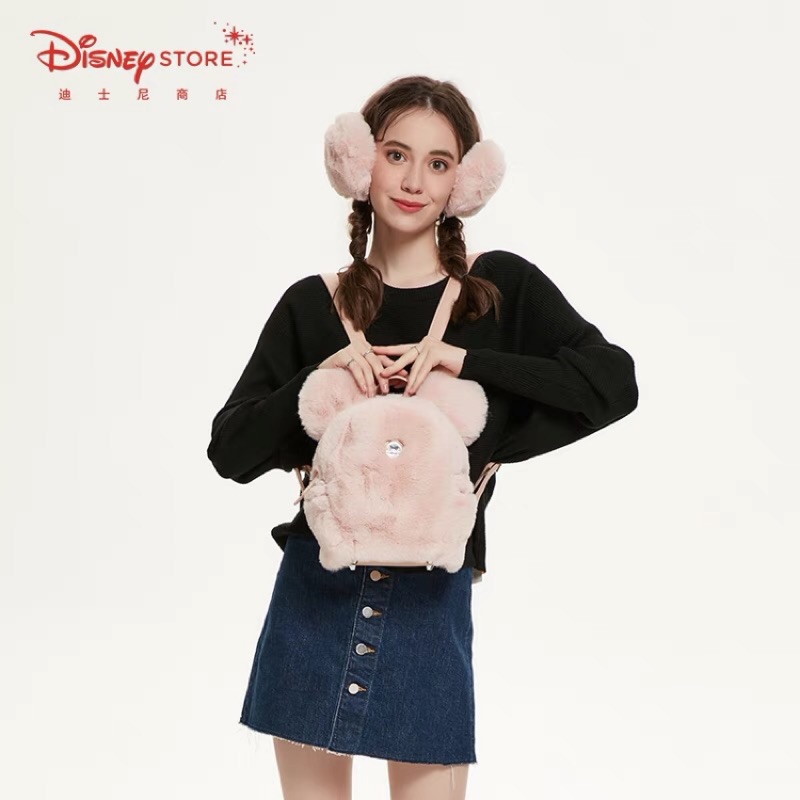 上海迪士尼  🎉🎉🎉 代購 迪士尼後背包 米奇後背包 迪士尼米奇粉色毛絨後背包