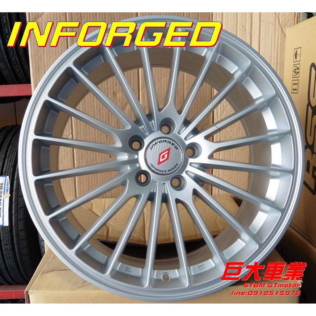 巨大車材 INFORGED IFG36 2250 璇壓18吋 8J ET40 5/100 消光銀 售價$4500/顆