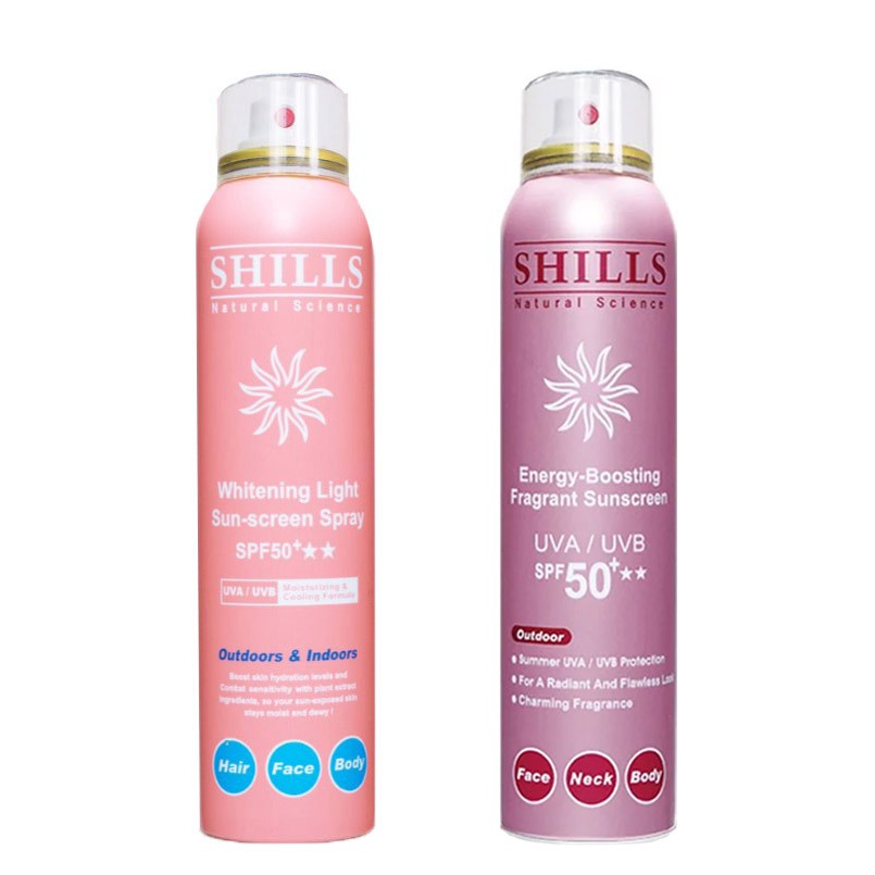 SHILLS 很耐曬超清爽舒緩防曬冰鎮噴霧SPF50+180ml (寶寶粉/香氛柔膚型)