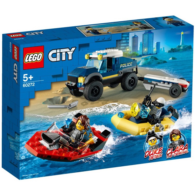 【台中OX創玩所】 LEGO 60272 城市系列 特警船隻運輸組 CITY 樂高