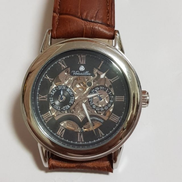 凡爾賽 鏤空機械錶 非天梭 fossil