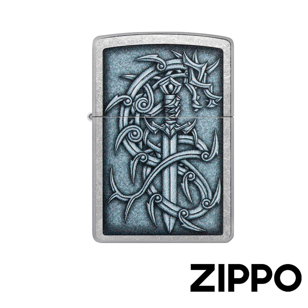 ZIPPO 中世紀鐵龍銀劍設計防風打火機 48365 美國設計 官方正版 現貨 限量 禮物送禮 客製化 終身保固