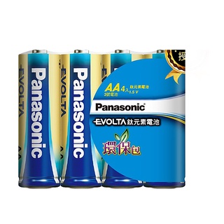 國際牌 Panasonic 鹼性電池 藍 EVOLTA鈦元素 （環保包）3號4入/ 4號4入