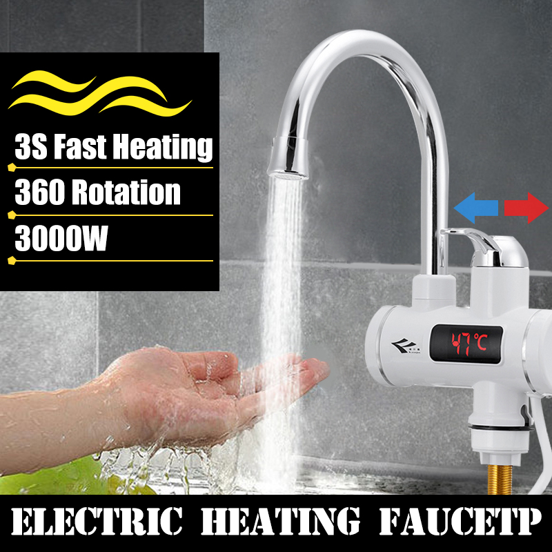 3000w 電廚房熱水器水龍頭即熱式水龍頭加熱器冷加熱水龍頭即熱式熱水器