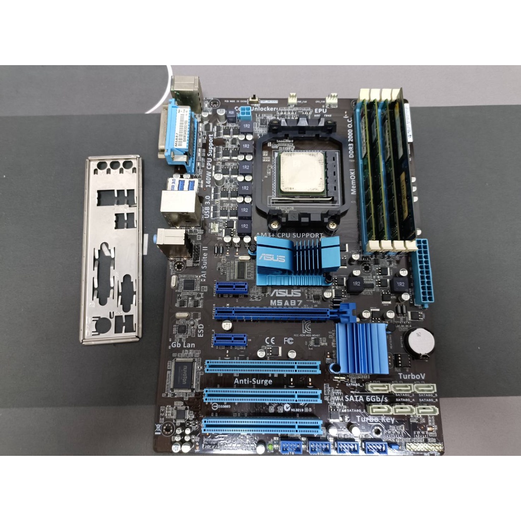 華碩 M5A87 主機板 AM3+腳位+FX-4100 CPU+DDR3 8G 半套