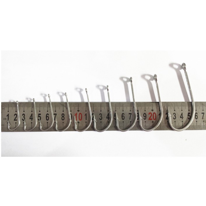 大頭釣具 長柄魚鉤直柄魚鉤煙虎白帶鉤鱸魚土魠魚強力直柄鉤不鏽鋼釣組 蝦皮購物