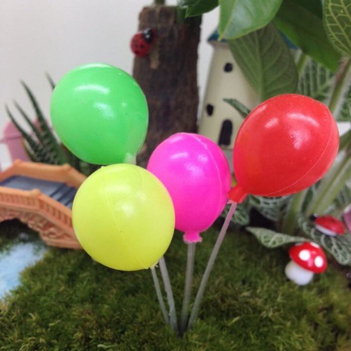 迷你小氣球(單支) 微景觀多肉植物苔蘚盆栽擺件 DIY花盆裝飾品 園藝造景 迷你擺件 拍攝道具