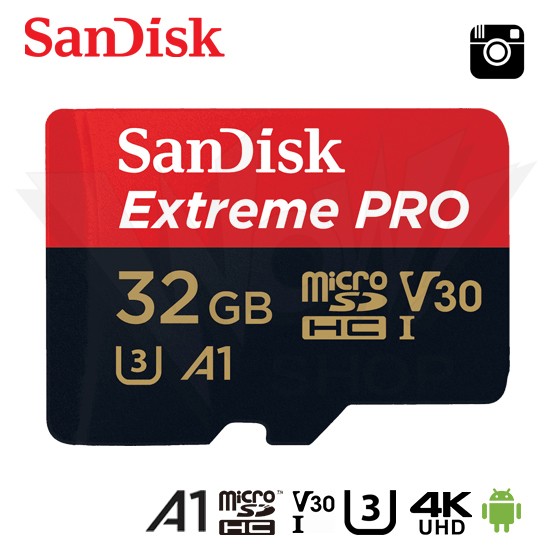 SANDISK Extreme PRO 32G 64G V30 micro SD U3 UHS-I 高速 記憶卡