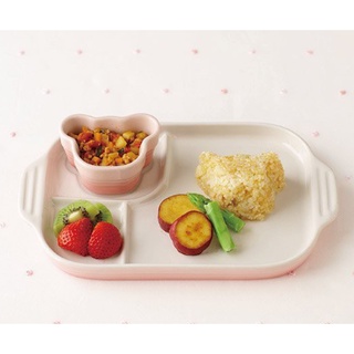 LE CREUSET 拉曼熊 嬰兒碗盤套組 嬰兒系列 彌月禮物 (天空藍,櫻花粉) 精美禮盒 嬰兒餐具 碗盤 餐具禮盒