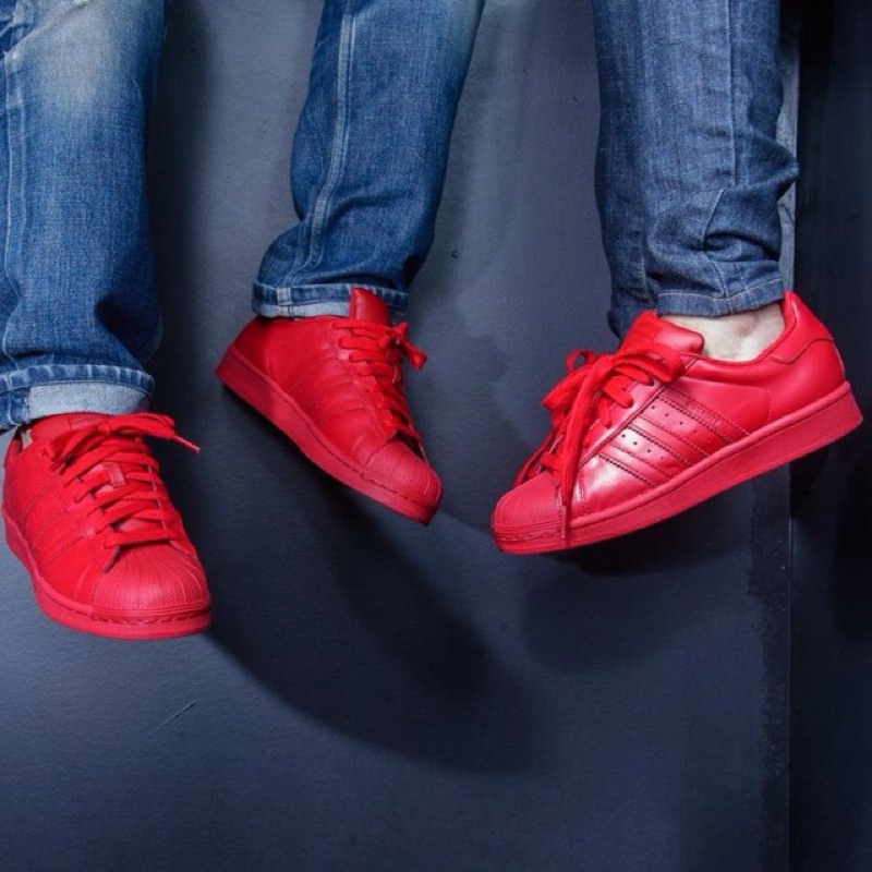 adidas superstar PHARRELL 菲董 S41833 正紅色 只有女鞋 不是 C77124
