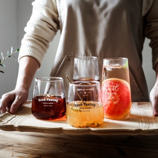 【啊白娟娟優品】AB-JJ 網紅INS水杯 玻璃杯 家用飲品杯 飲料冷飲杯 奶茶店 牛奶杯 咖啡杯 果汁杯 水杯 杯子