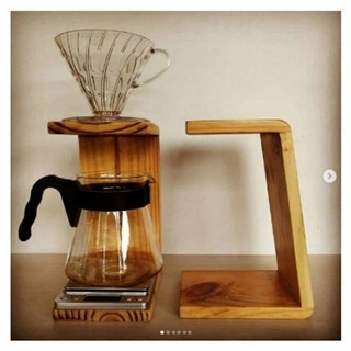 Kayu Stand V60 平底木咖啡滴頭架 DIY 咖啡工具支架