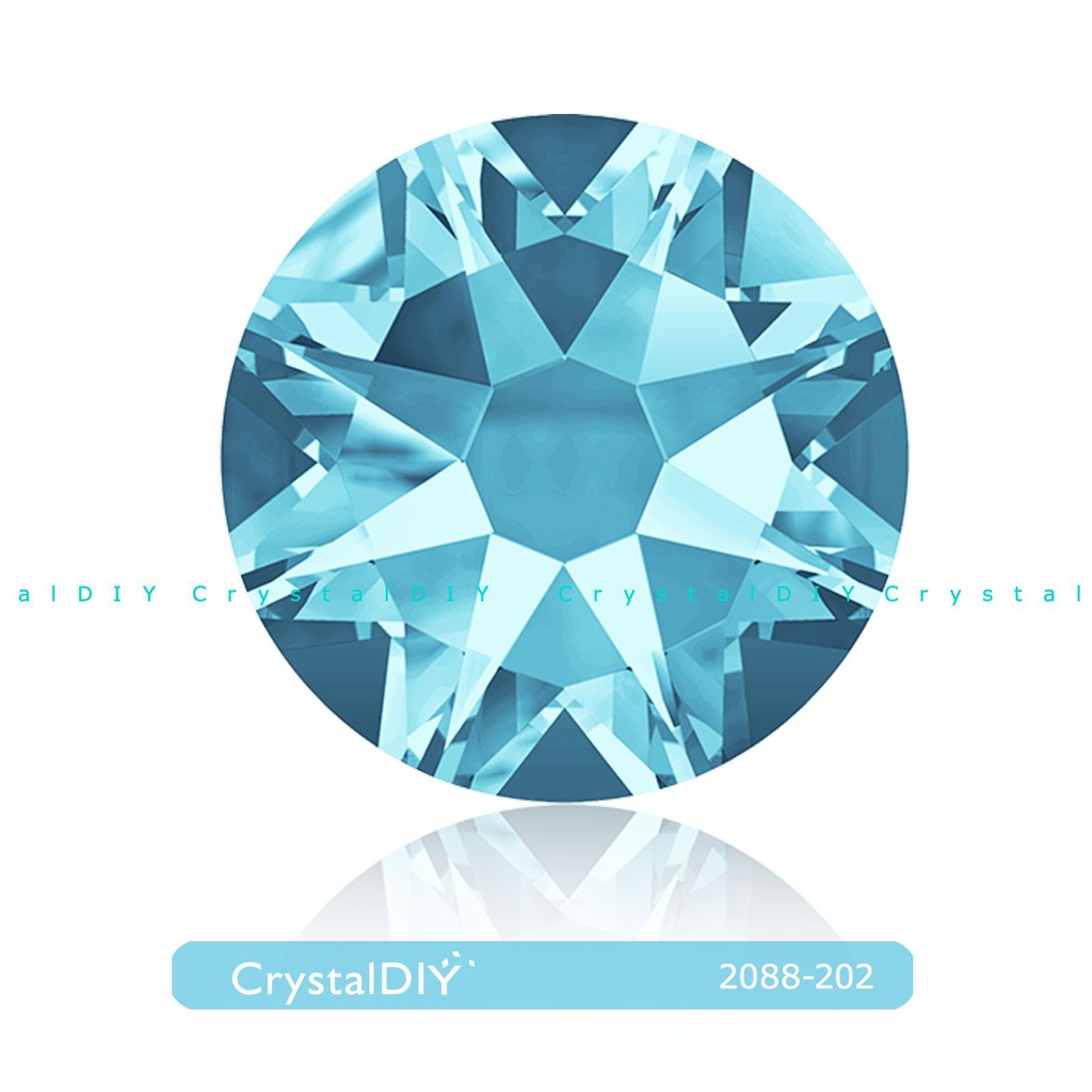 奧地利水晶SW平底石#2058 #2088 海藍(202) SS5~SS34 (7.2MM) 水晶指甲貼鑽