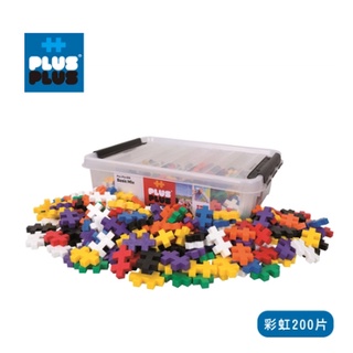 Plus-Plus 加加積木BIG大顆粒-彩虹系列 200片收納箱