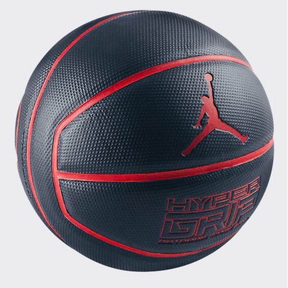 (正品) Nike Jordan Hyper Grip OT Basketball - Black/Gym Red 藍球
