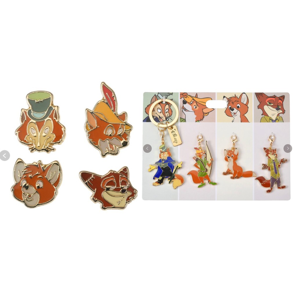 ディズニーキャラクター キーホルダー キーチェーン セット The Fox And The Hound 40th 蝦皮購物