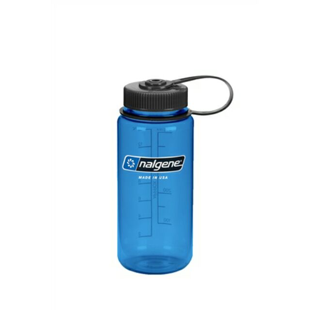 美國 Nalgene 寬口水壺 500cc-灰藍色