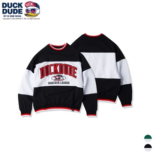 【brand t】達酷鴨 duck dude quacer league sweat 拼色 字母 鴨子 大學t 2色