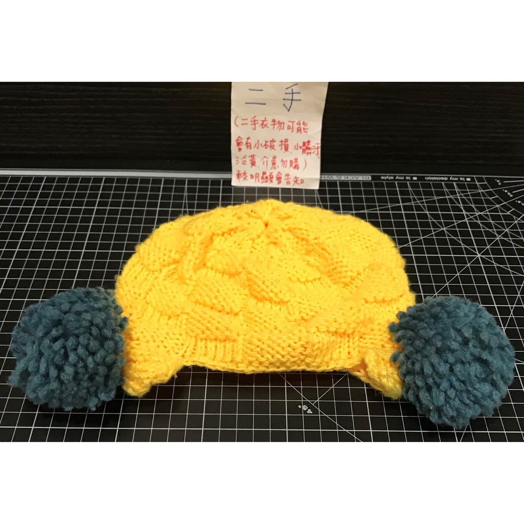 二手 買5送1 寶寶帽 造型 黃色 帽子