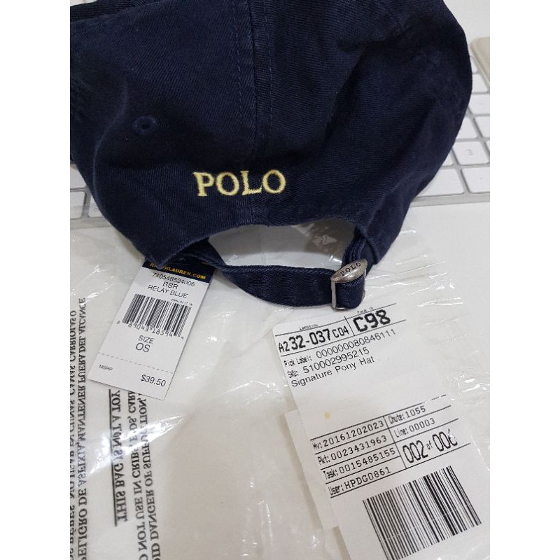 正品 Polo Ralph Lauren 刺繡小馬老帽 logo 棒球帽