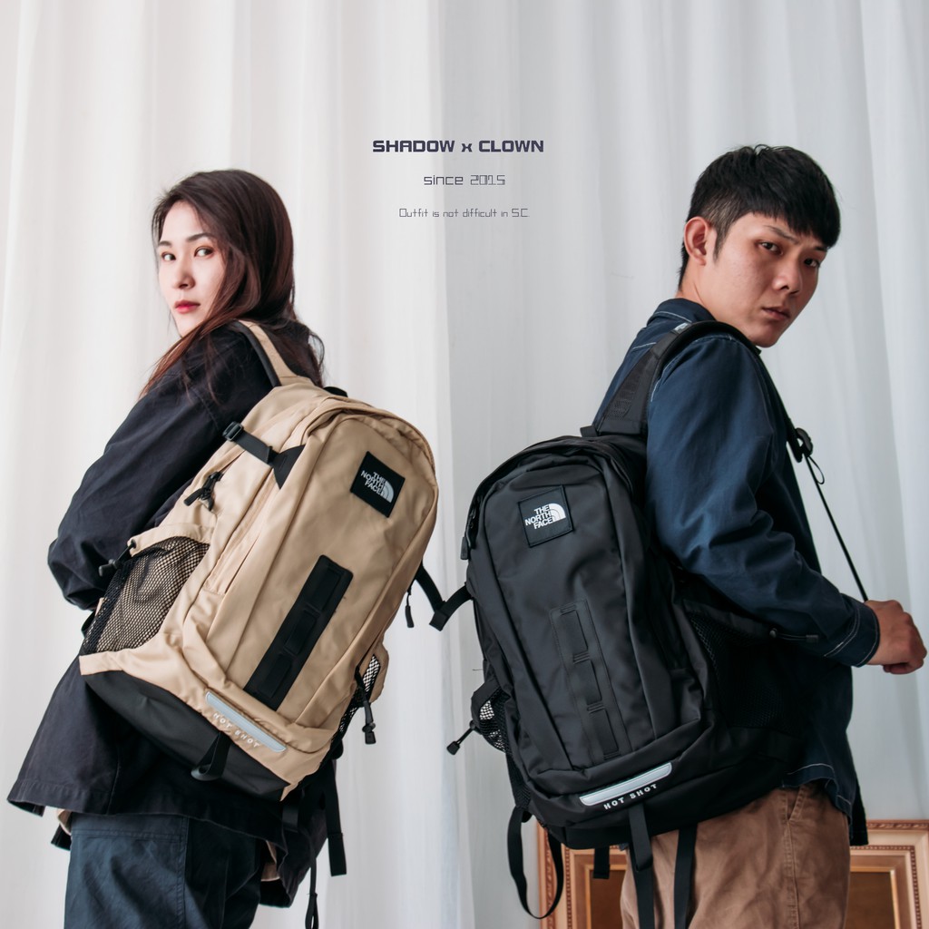 【 NI-SENSE 】The North Face HOT SHOT SE 30L 帆布後揹包 黑 / 卡其