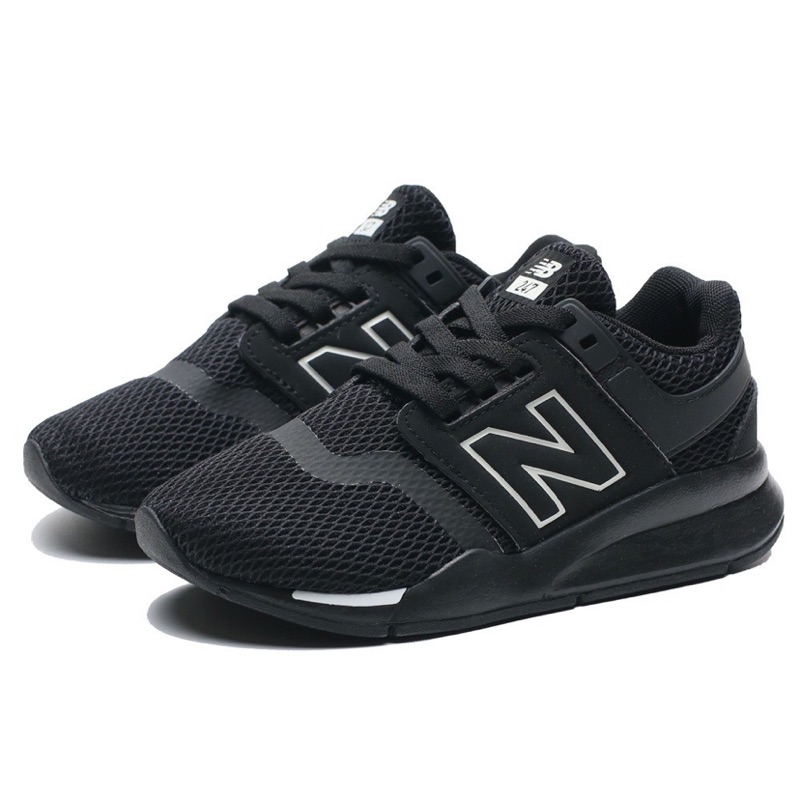 NEW BALANCE 247 PH247BE 黑色 復古慢跑 網眼 編織感 休閒 中童