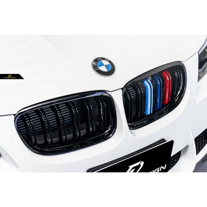 【政銓企業】BMW E90 E91 LCI 小改款 專用 雙線亮黑 三色 水箱罩 亮黑鼻頭 免費安裝 現貨