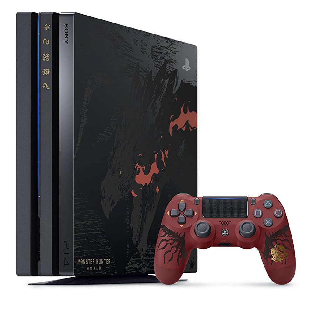 宅配免運費 PS4 Pro　魔物獵人世界 同捆機 火龍機 MONSTER HUNTER WORLD　台灣公司貨 二手品