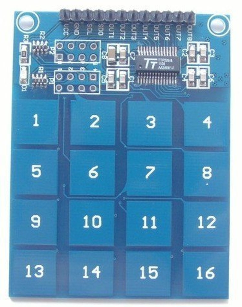 ►274◄TTP229 16路 電容式 觸摸開關 數位觸摸感測器 模組